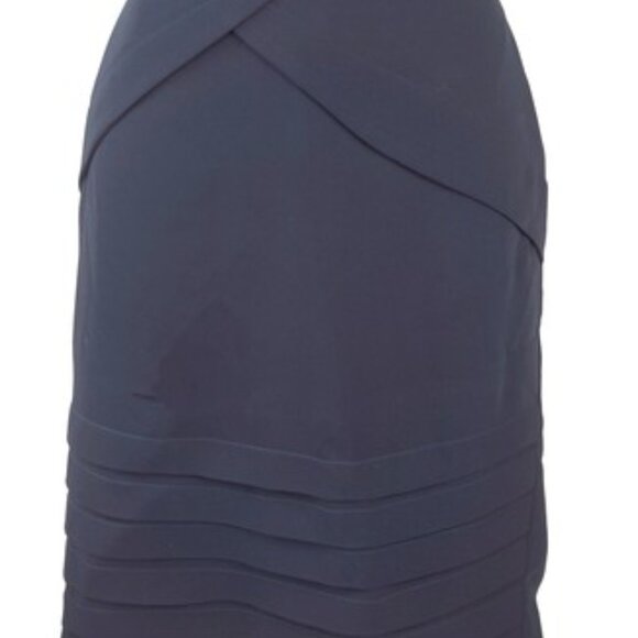 The Fold London's "The Pleated Pencil Skirt" in Navy Blue Size US 8, UK 12 - Picture 4 of 16